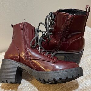 Forever 21 chunky heel boots